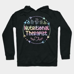 Nutritional Therapist cute floral watercolor Hoodie